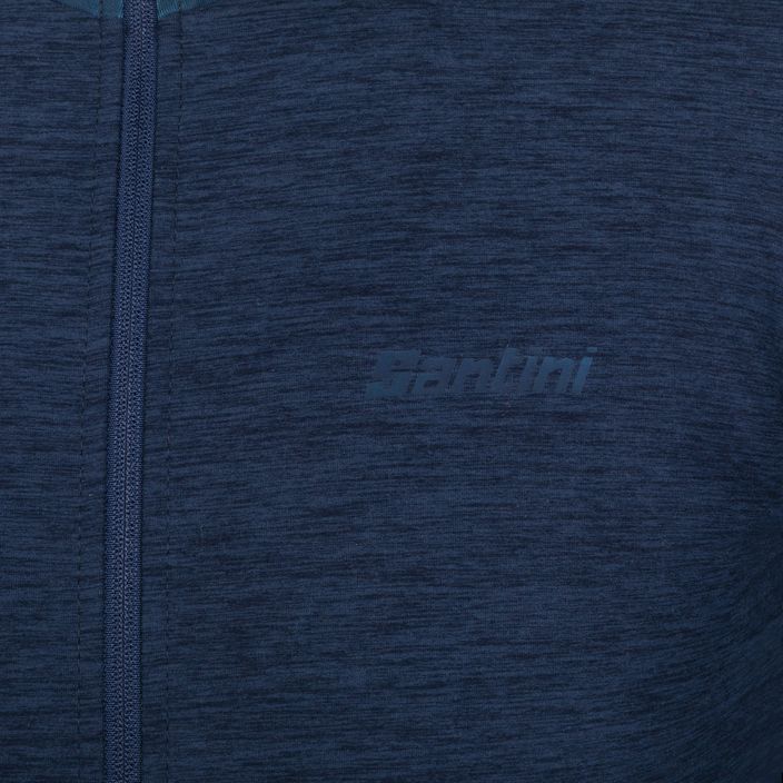 Vyriški Santini Colore Puro Thermal Jersey dviratininkų džemperiai tamsiai mėlyni 3W216075RCOLORPURO 3