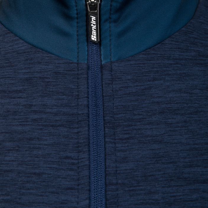 Vyriški Santini Colore Puro Thermal Jersey dviratininkų džemperiai tamsiai mėlyni 3W216075RCOLORPURO 4