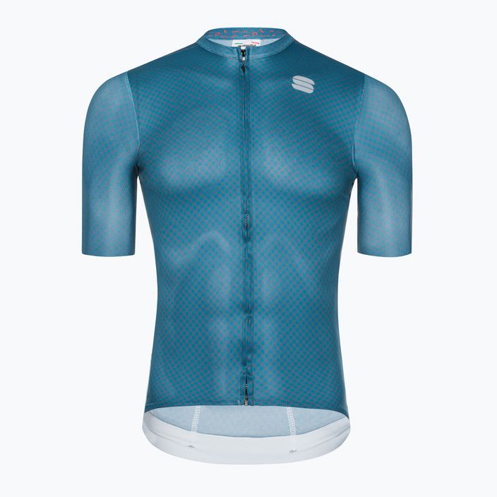 Vyriški Sportful Checkmate dviratininkų marškinėliai mėlyni 1122035.435