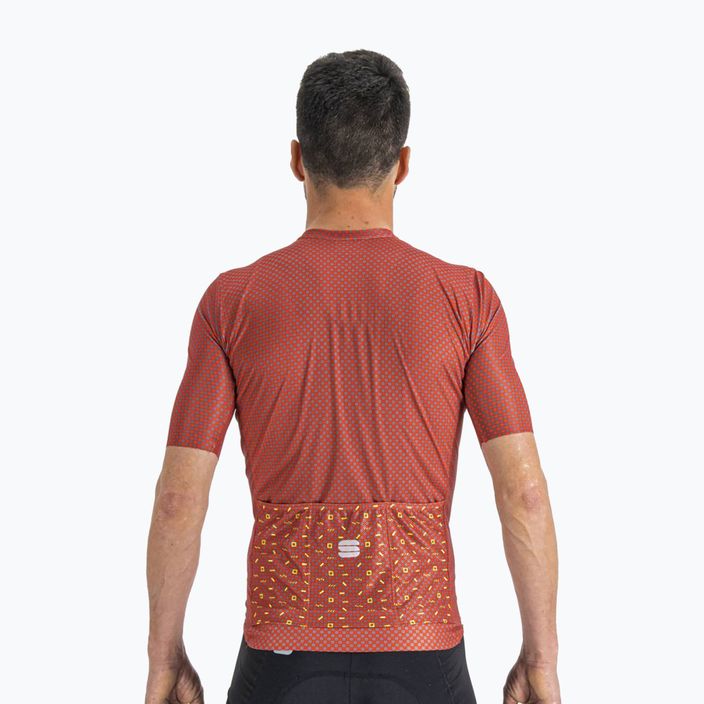 Sportful Checkmate vyriški dviratininkų marškinėliai raudoni 1122035.140 2
