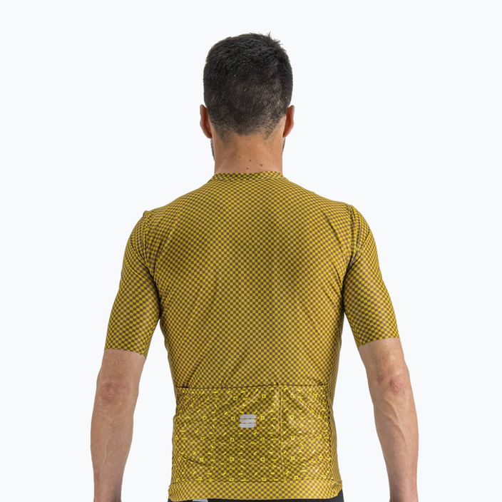 Sportful Checkmate vyriški dviratininkų marškinėliai geltoni 1122035.371 2