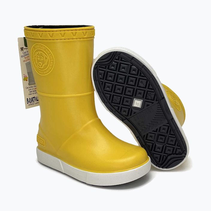 Paauglių lietaus batai BOATILUS Penguy Worm Lining yellow 11