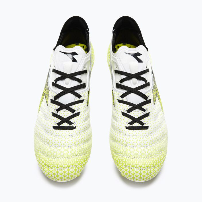 Vyriški futbolo bateliai Diadora Brasil Elite Tech GR LPX white/black/fluo yellow 13