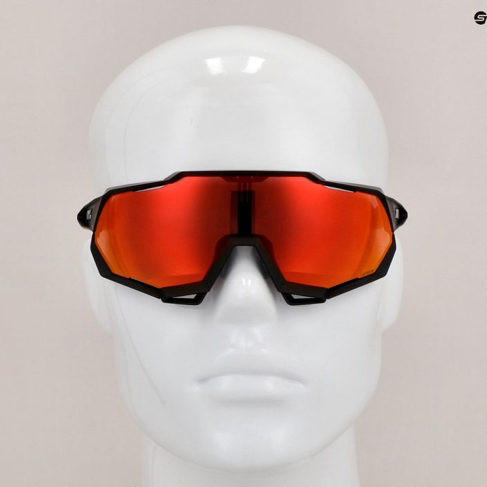Dviračių akiniai 100% Speedtrap soft tact black/hiper red multilayer mirror 11
