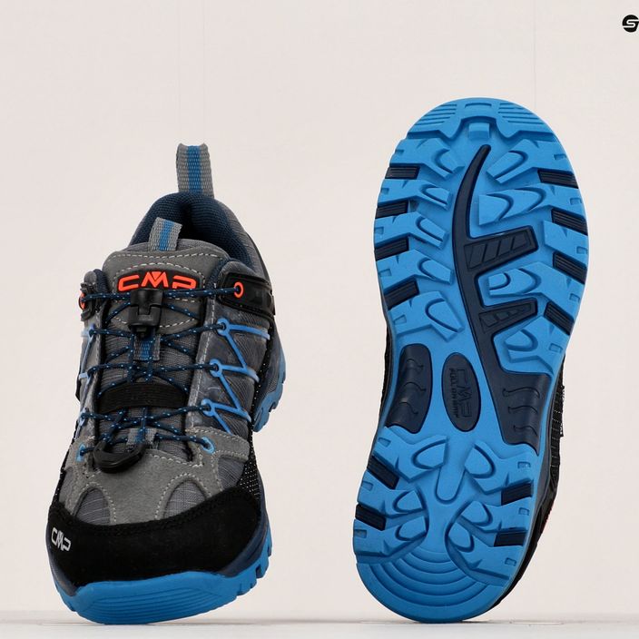 CMP vaikiški trekingo batai Rigel Low Wp pilkai mėlyni 3Q54554/69UN 12