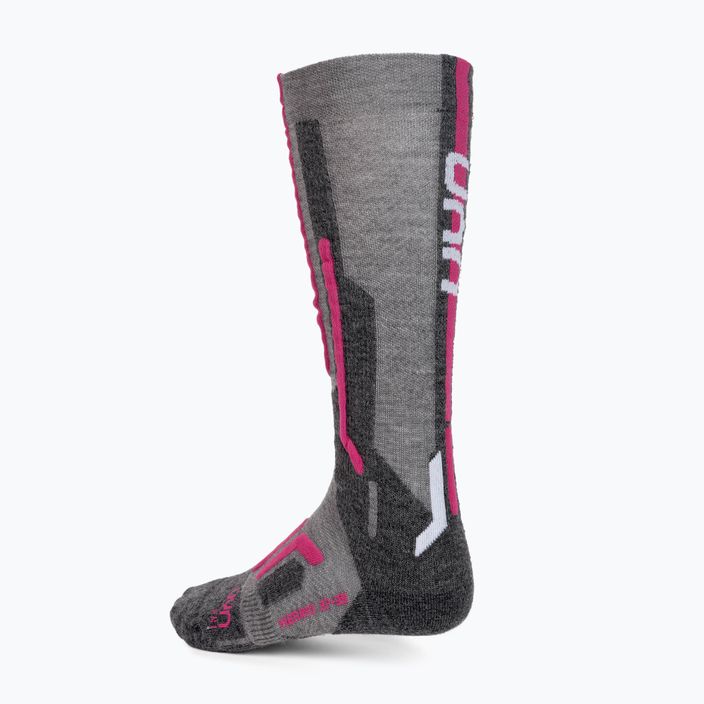 Moteriškos UYN Ski Merino šviesiai pilkos/rožinės kojinės 3