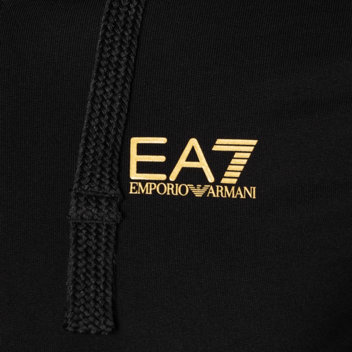 Vyriškas džemperis EA7 Emporio Armani Train Core ID Hoodie FZ Coft black/gold logo 3