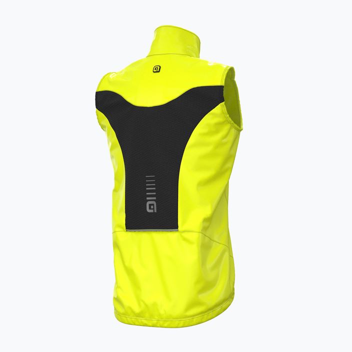 Vyriška Alé Gilet Light Pack fluorescencinės geltonos spalvos dviratininko liemenė 4