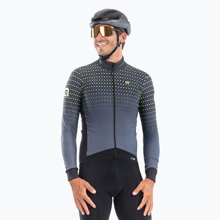 Vyriškas dviratininko džemperis Alé Bullet nero grigio black/grey
