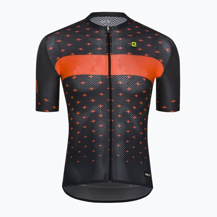 Vyriški Alé Maglia MC Stars pilki/oranžiniai dviratininko marškinėliai