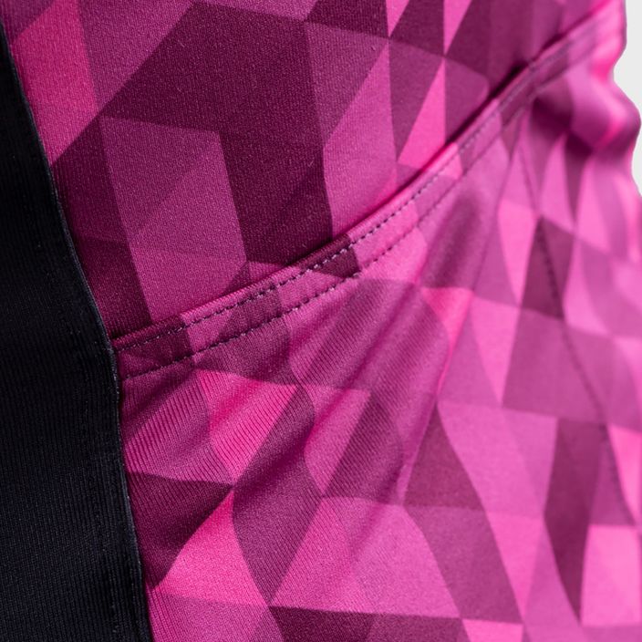 Moteriški dviratininkų marškinėliai Alé Top Donna Triangles fluo pink/violet 8