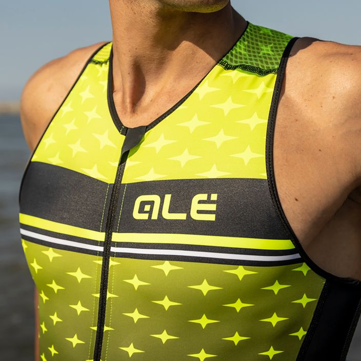 Vyriškas triatlono kostiumas Alé Stars fluo yellow/black 12