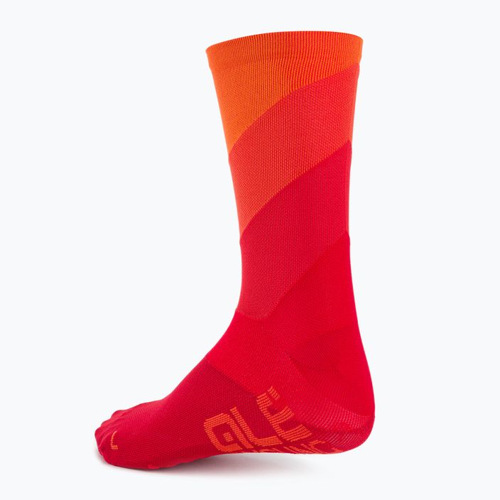 Alé Calza Q-Skin 16 cm įstrižainės Digitopress raudonos dviratininkų kojinės 2