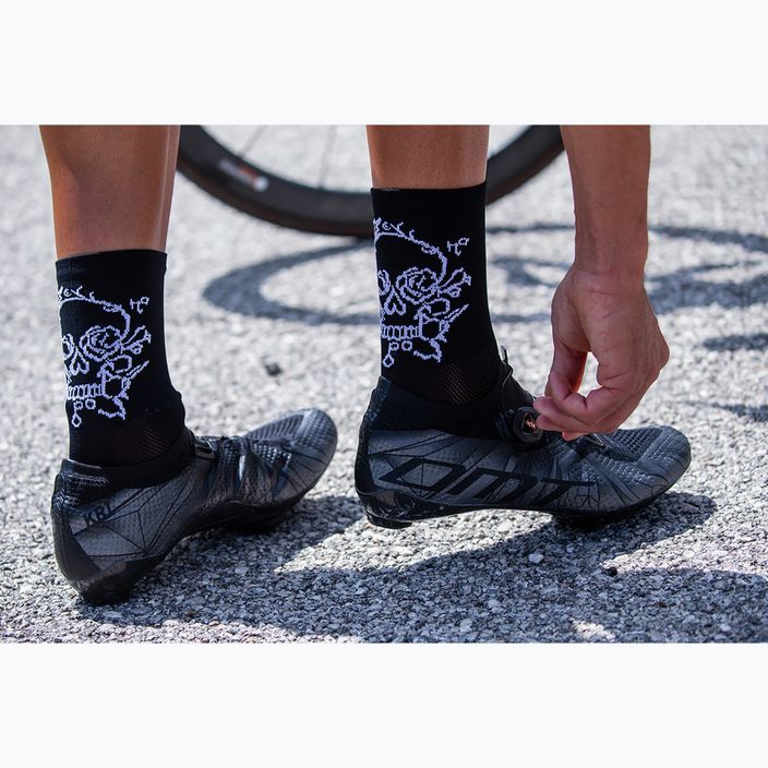 Alé Calza Q-Skin 16 cm Skull juodos dviratininkų kojinės 6
