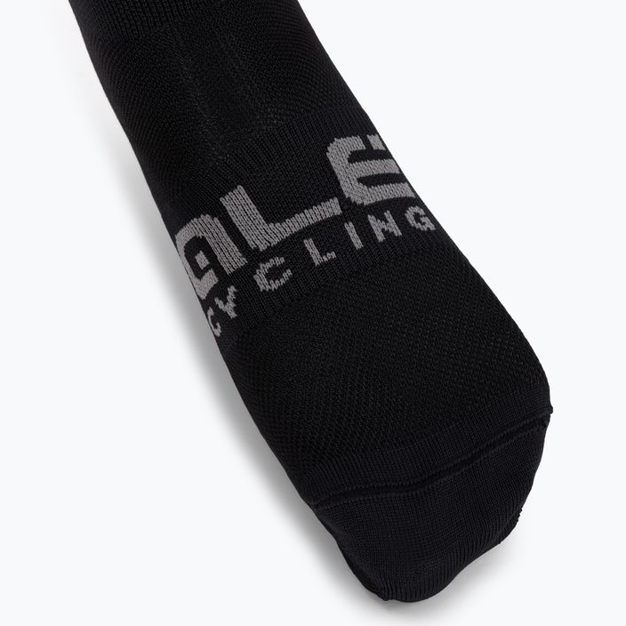 Alé Calza Newlife 16 cm žalios juodos/pilkos dviratininkų kojinės 4
