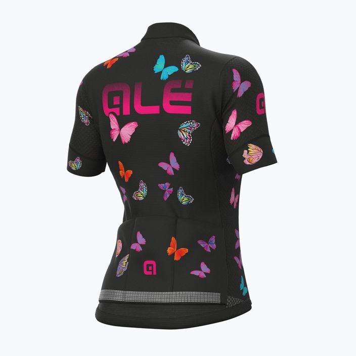 Moteriški dviračių marškinėliai Alé Maglia Donna MC Butterfly black 2