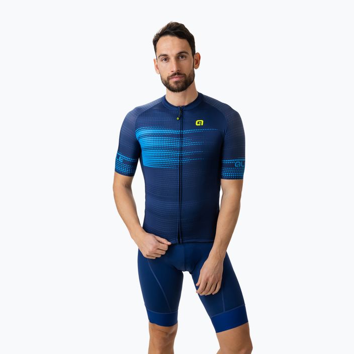 Vyriški dviratininko marškinėliai Alé Maglia MC Turbo blue 2