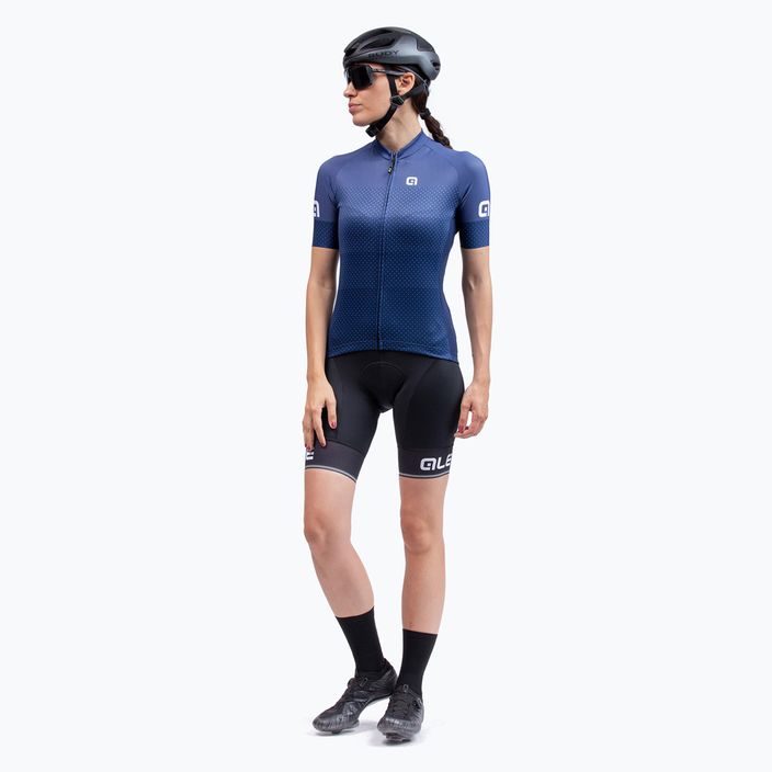 Moteriški dviračių marškinėliai Alé Maglia Donna MC Level blue 2