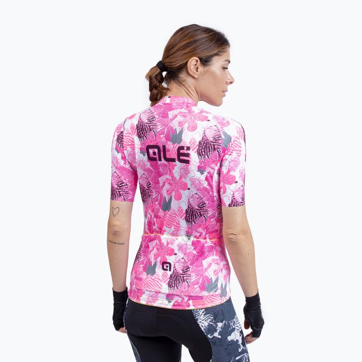 Moteriški dviračių marškinėliai Alé Maglia Donna MC Amazzonia fluo pink 3
