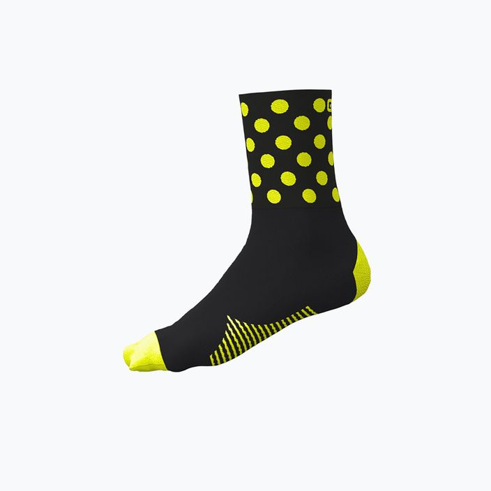 Dviračių kojinės Alé Calza Q-Skin 16 cm Bubble fluorescencinė geltona 4