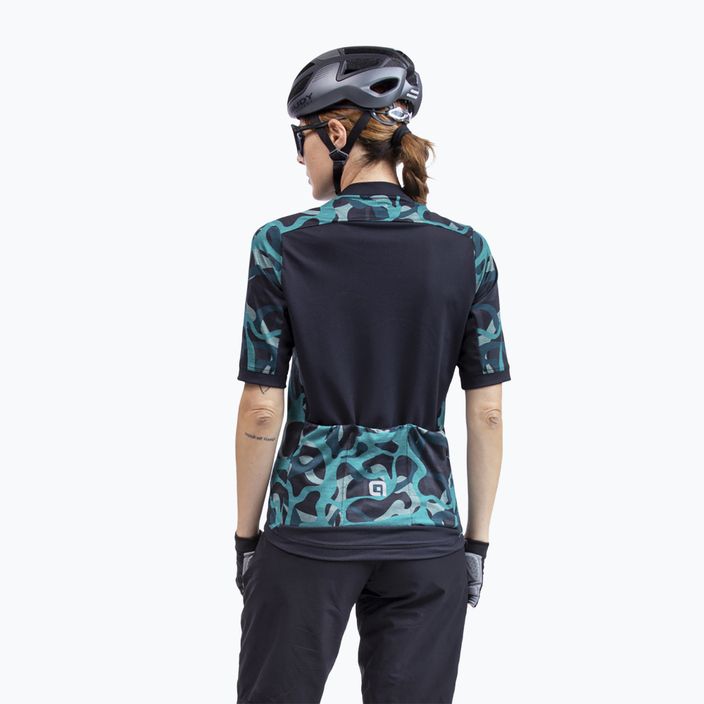 Moteriški dviračių marškinėliai Alé Maglia Donna MC Woodland green 2