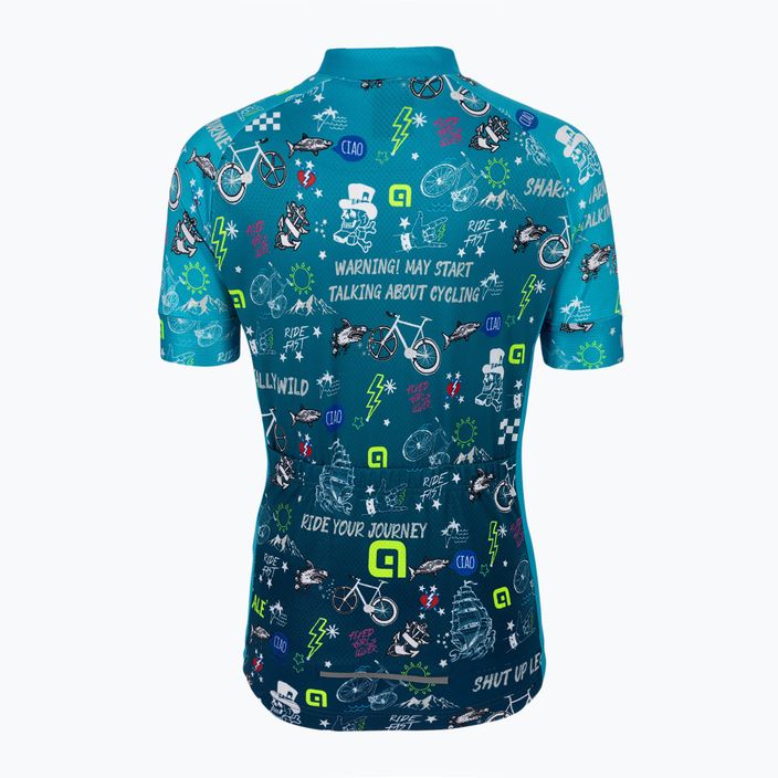 Vaikiški dviratininkų marškinėliai Alé Maglia Bimbo MC Vibes turquoise 5