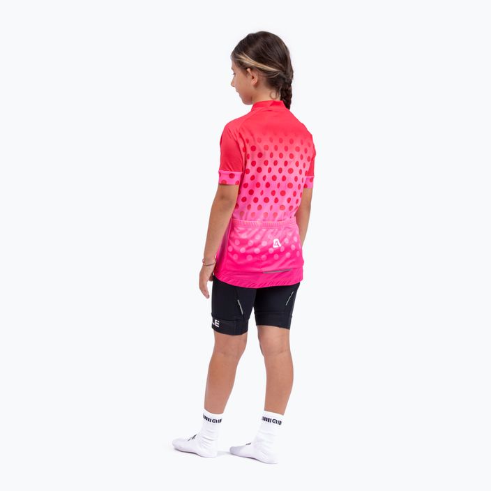 Vaikiški dviratininkų marškinėliai Alé Maglia Bimbo MC Bubble strawberry 6