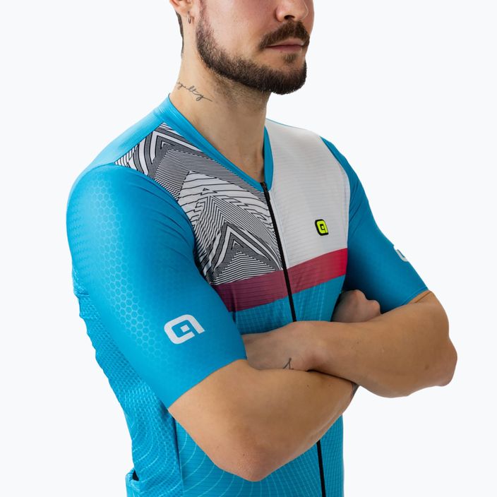 Vyriški dviratininko marškinėliai Alé Zig Zag sky blue 4