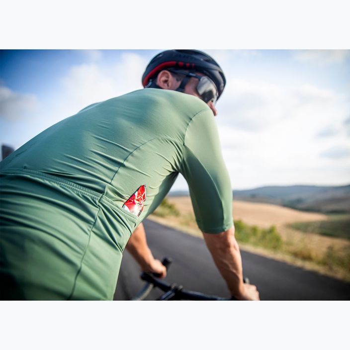 Vyriški dviratininkų marškinėliai Alé Color Block Off Road army green 13