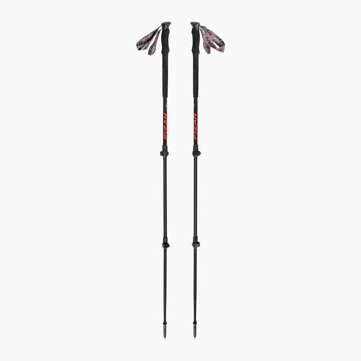 Fizan Elbrus trekingo lazdos juodai raudonos S20 7507