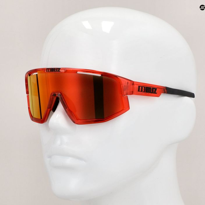 Bliz Fusion skaidrūs raudonos/rudos spalvos raudoni daugiafunkciniai dviračių akiniai 8