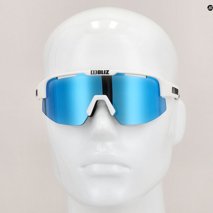 Bliz Matrix Small dviratininko akiniai matiniai balti/dūminiai mėlyni multi 7