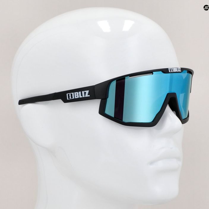 Bliz Fusion matiniai juodi/dūminiai mėlyni kelių dviračių akiniai 8