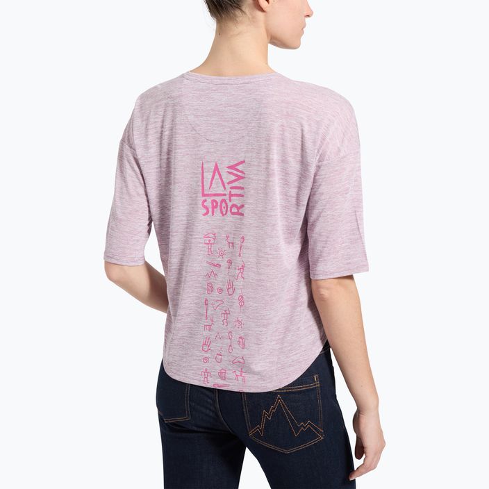 Moteriški marškinėliai La Sportiva Cave Paint rose 2