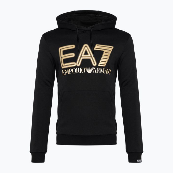 Vyriškas džemperis EA7 Emporio Armani Train Logo Series Oversize Logo Hoodie Coft black