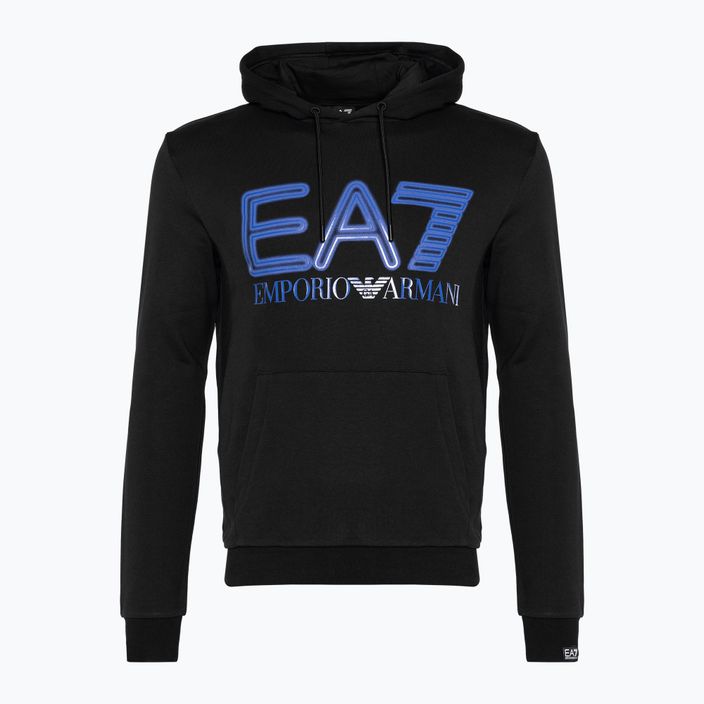 Vyriškas džemperis EA7 Emporio Armani Train Logo Series Oversize Logo Hoodie Coft black