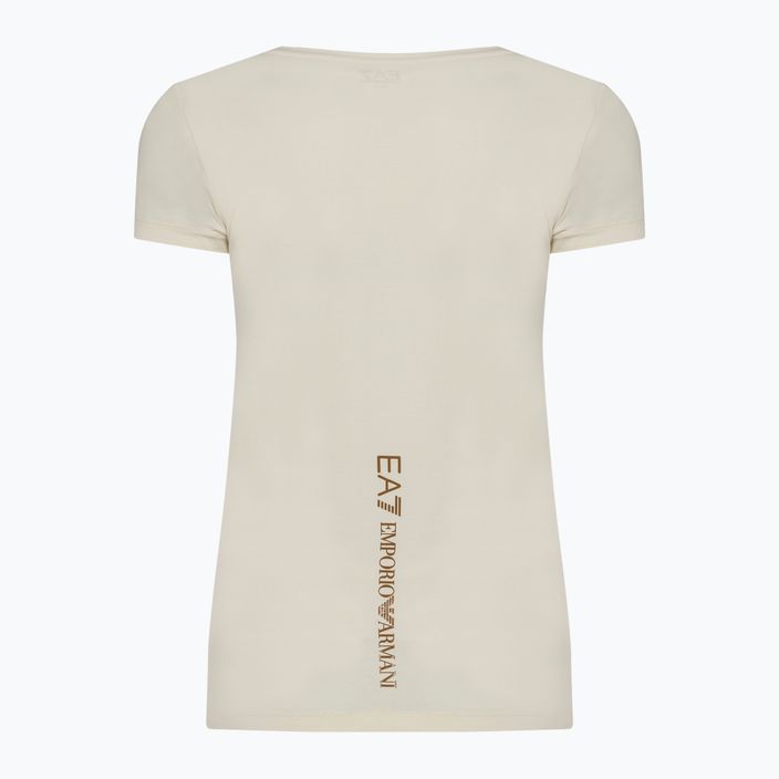 Moteriški marškinėliai EA7 Emporio Armani Train Shiny pristine/logo brown 2
