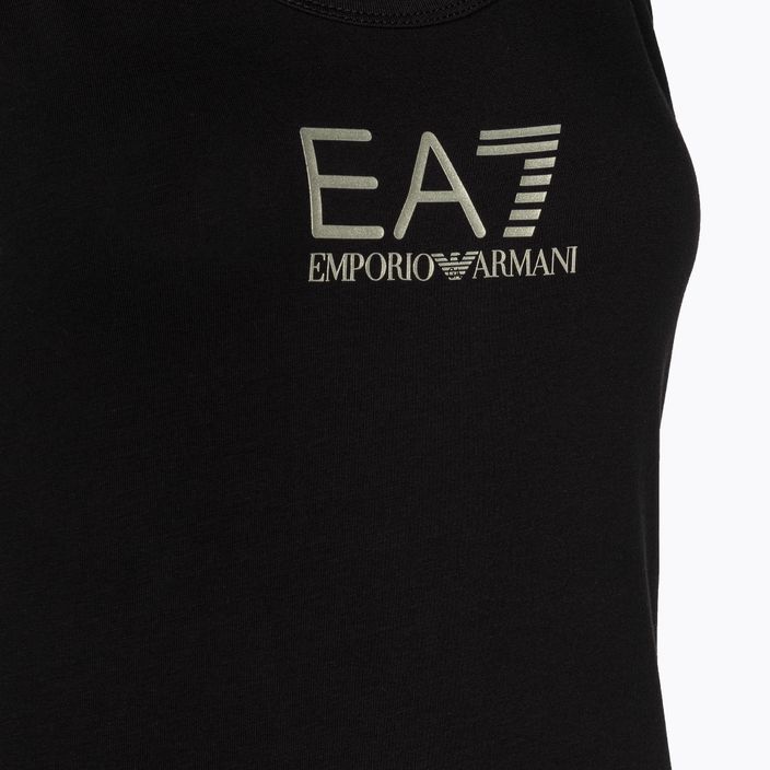 Moteriškas tank topas EA7 Emporio Armani Train Shiny black/logo light gold 3