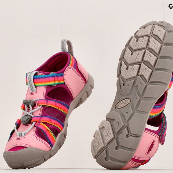 Keen Seacamp II CNX rožinės spalvos vaikiški trekingo sandalai 1027421 16