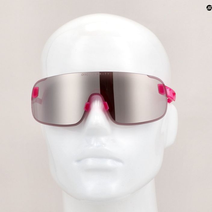 POC Elicit actinium pink peršviečiami / skaidrūs kelių sidabro spalvos dviračių akiniai 8