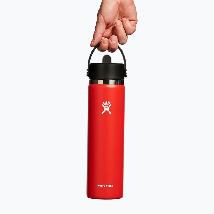 Hydro Flask Wide Flex Straw terminis buteliukas 710 ml raudonas W24BFS612 4