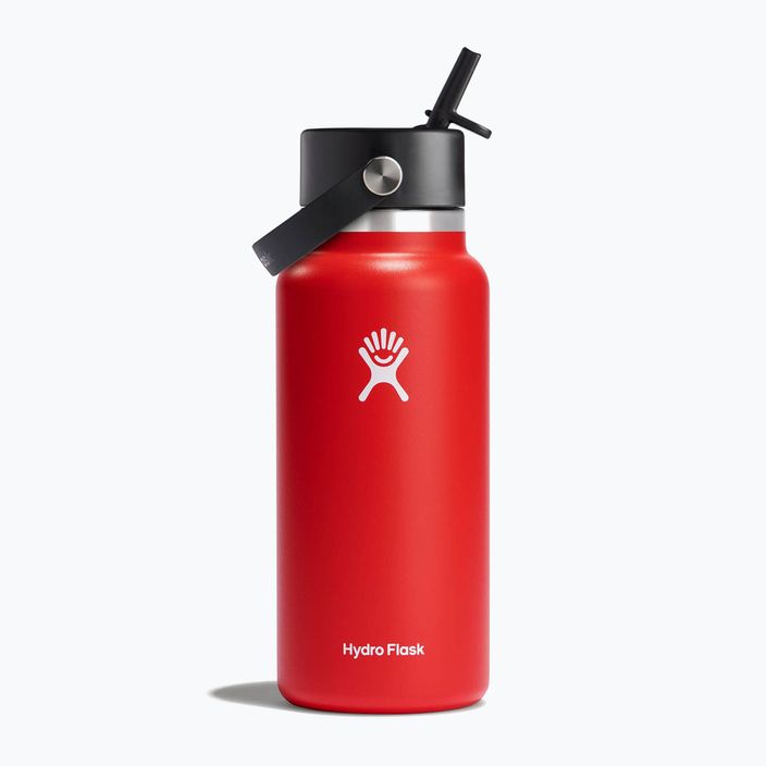 Hydro Flask Wide Flex Straw terminis butelis 945 ml, raudonas W32BFS612