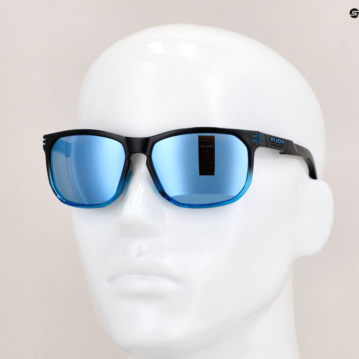 Rudy Project Soundrise juodos spalvos kristalų blizgesio / daugiaspalvio ledo akiniai nuo saulės SP1368420011 12