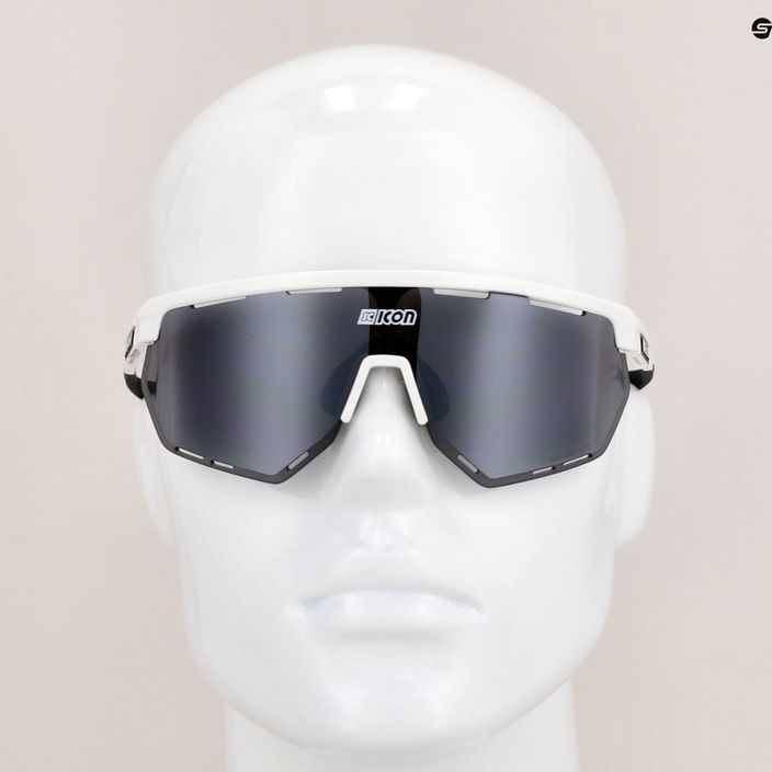 SCICON Aerowing balti blizgūs/scnpp daugiaspalviai sidabriniai dviratininkų akiniai EY26080802 9