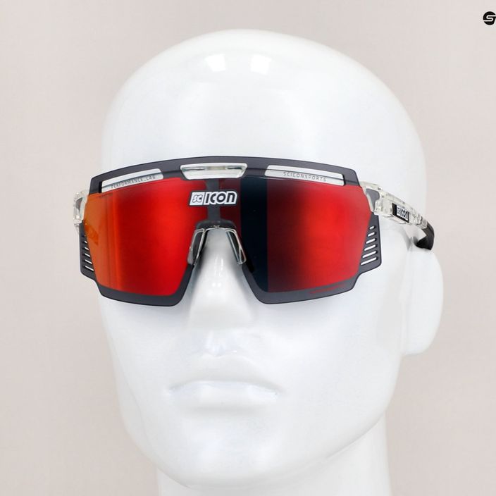 SCICON Aerowatt crystal gloss/scnpp daugiaveidžiai raudoni dviratininkų akiniai EY37060700 8