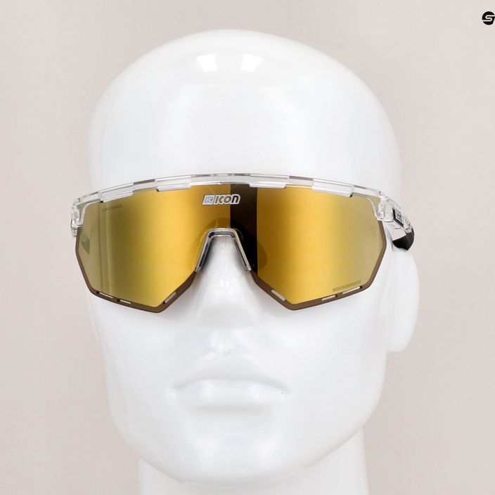 SCICON Aerowing Crystal Gloss/Scnpp Multimirror Bronze dviratininkų akiniai 9