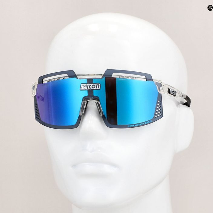 SCICON Aerowatt Foza crystal gloss/scnpp multimirror blue dviratininkų akiniai EY38030700 8