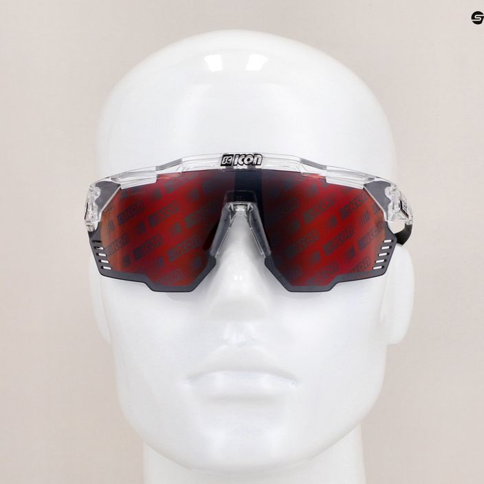 SCICON Aeroshade Kunken crystal gloss/scnpp monogram multimirror raudoni dviratininkų akiniai EY31130700 9