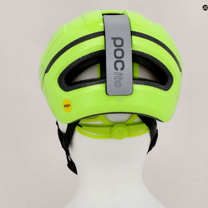 Vaikiškas dviratininko šalmas POC POCito Omne MIPS fluorescencinė geltona/žalia 9