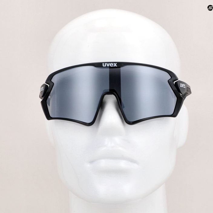 UVEX Sportstyle 231 2.0 pilkai juodi matiniai/veidrodiniai sidabriniai dviratininko akiniai 53/3/026/2506 11